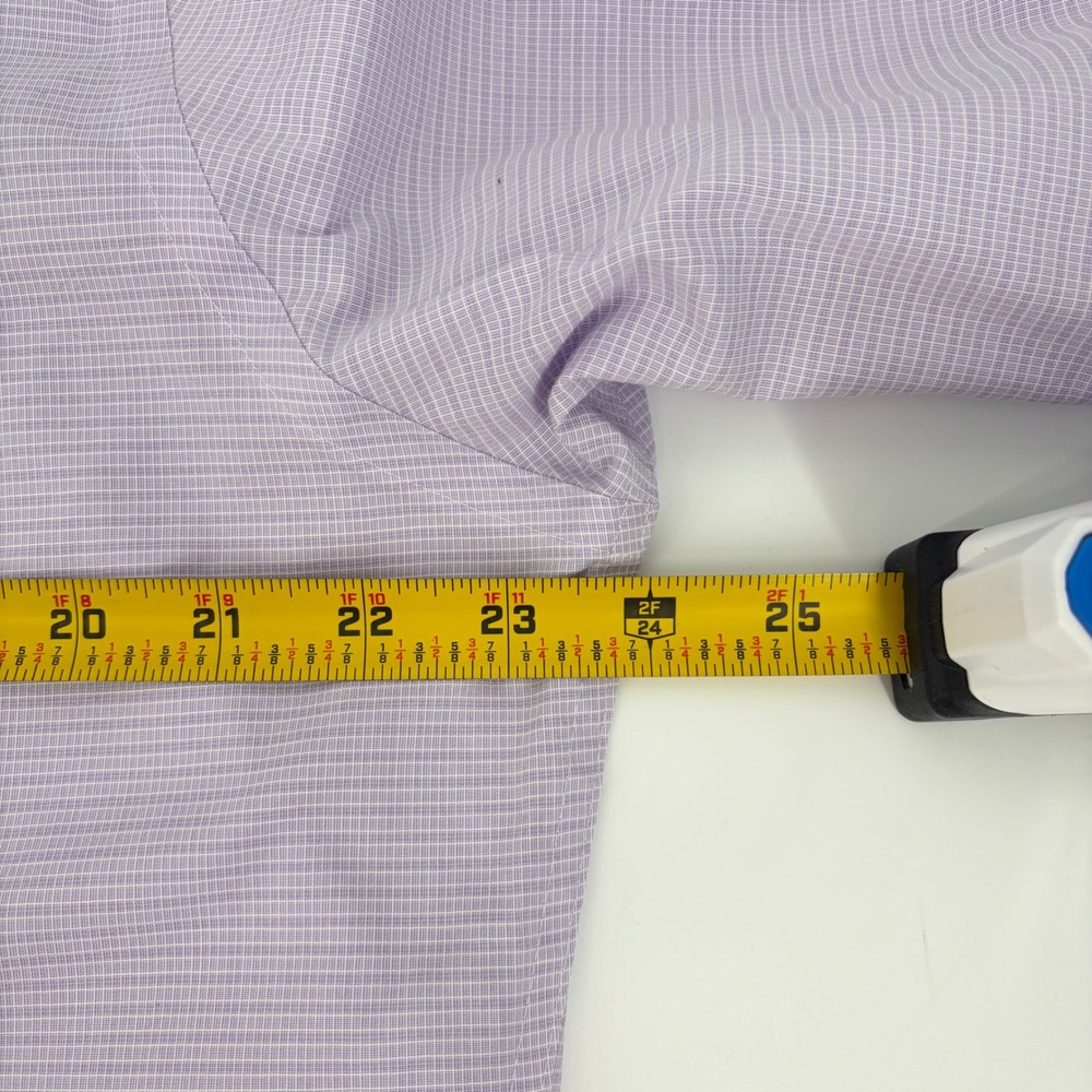 Jos. A. Bank Dress Shirt Mens 16.5-33 Lavender Tailored Fit Traveler Travel Tech - Picture 6 of 7